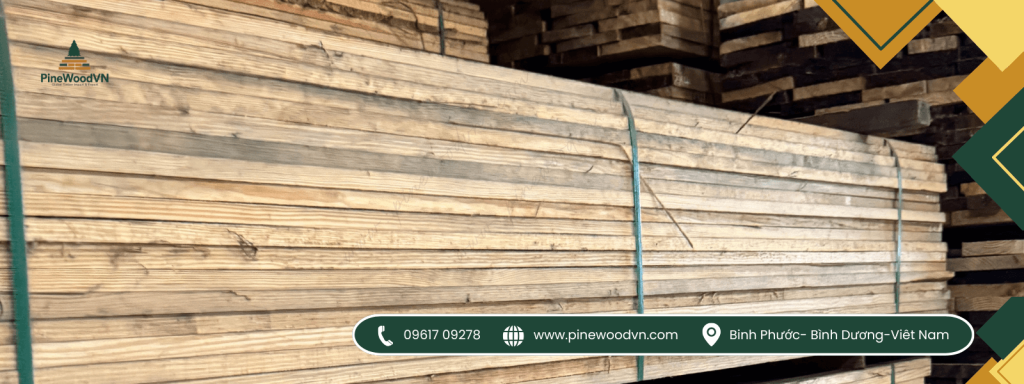 Sawn pine wood